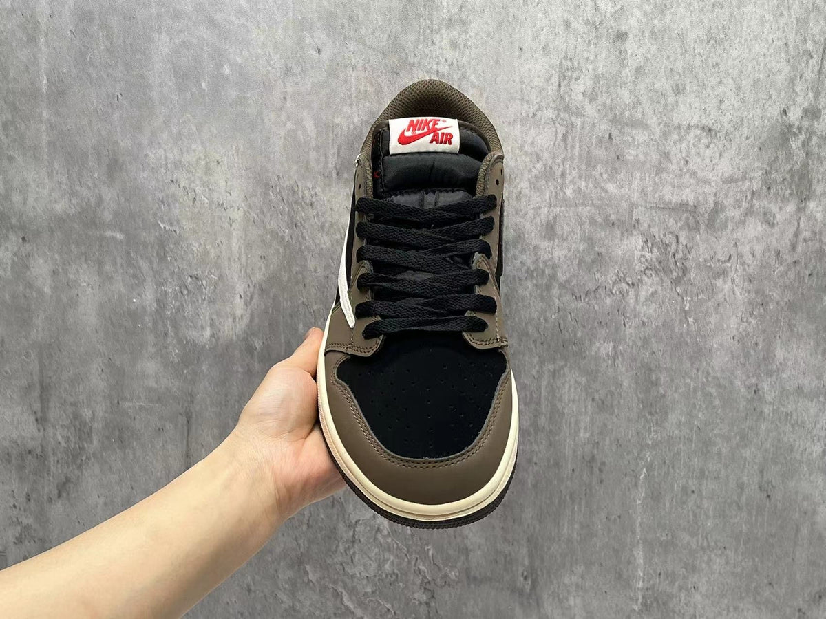 Air Jordan Black and White Leather Sneakers