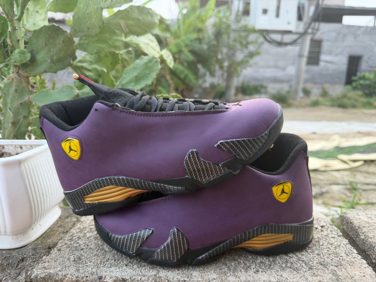 Air Jordan 14 Retro Custom Purple Suede Low-Top