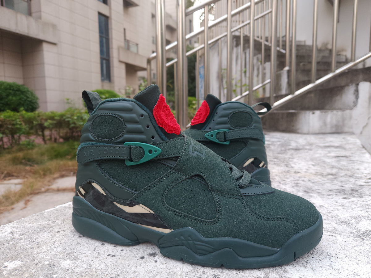 Air Jordan 8 Retro Dark Green / Red