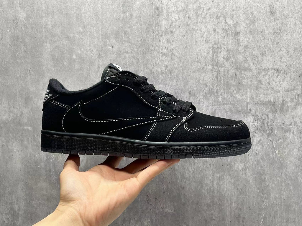 Air Jordan Black and White Leather Sneakers