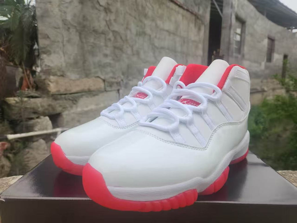 Air Jordan 11 Retro Custom 'White Varsity Red'