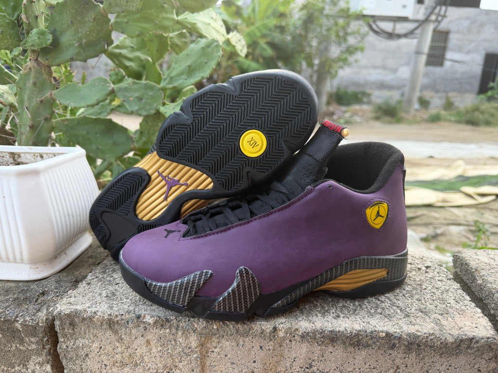Air Jordan 14 Retro Custom Purple Suede Low-Top