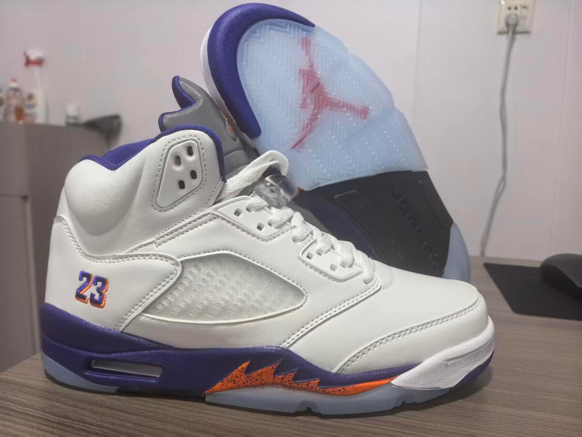 Air Jordan 5 Retro 'White Purple Orange'