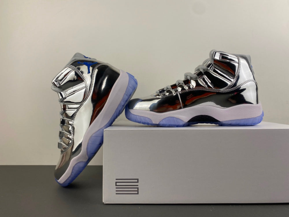 Air Jordan 11 Retro Custom Metallic Silver High-Top