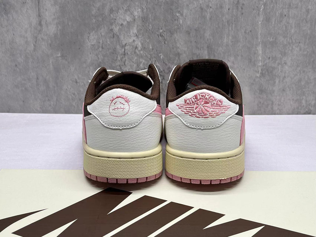 Custom Travis Scott x Air Jordan 1 Low OG SP “Reverse Mocha” Sneakers