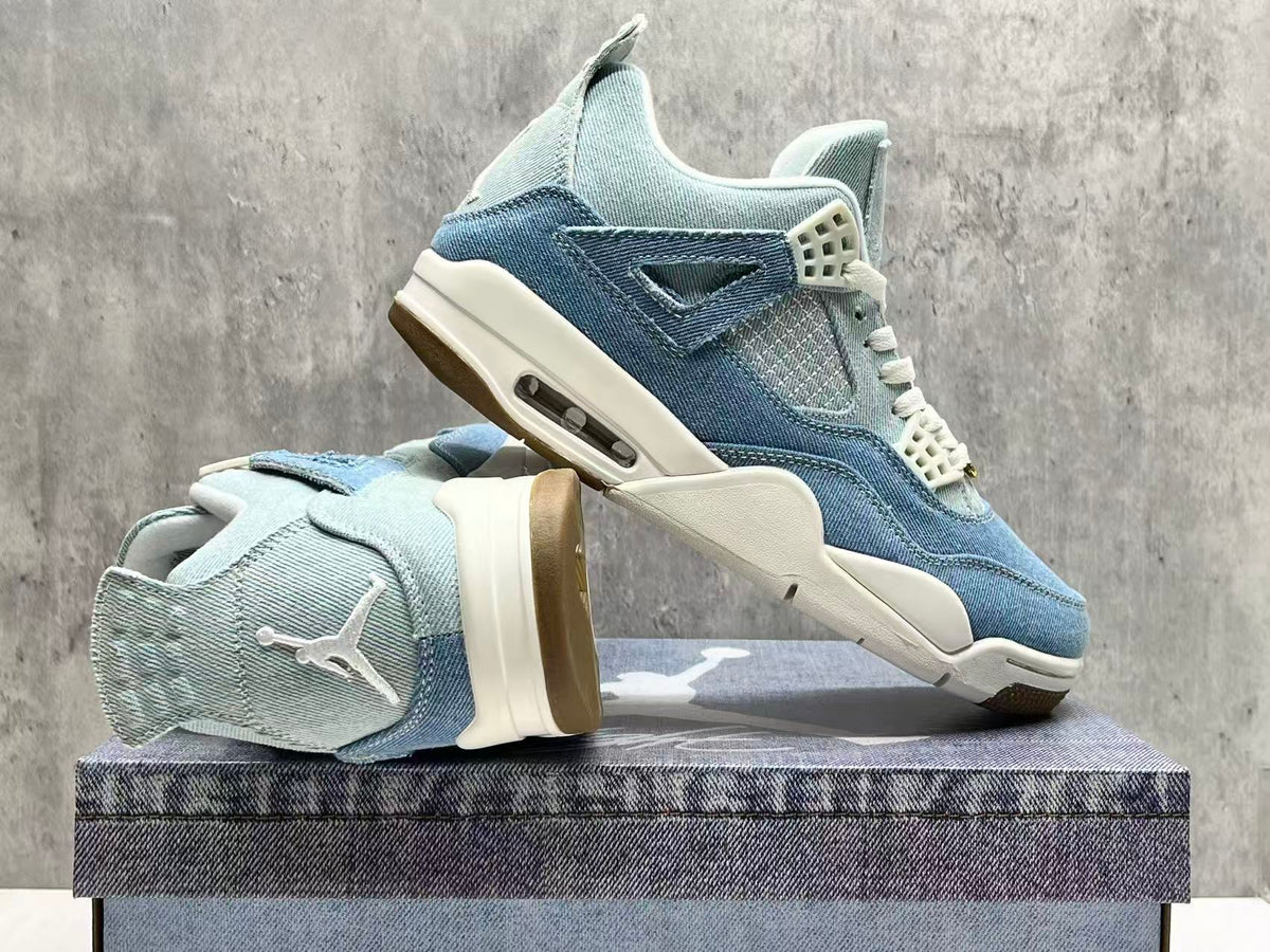 Women's Air Jordan 4 Retro TEX Worn Blue Denim