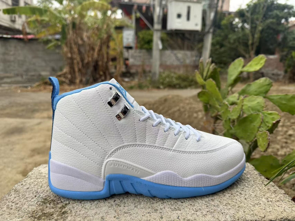 Air Jordan 12 Retro White / Metallic Silver / University Blue