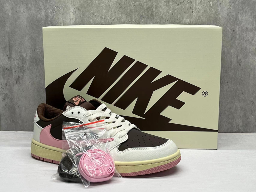 Custom Travis Scott x Air Jordan 1 Low OG SP “Reverse Mocha” Sneakers