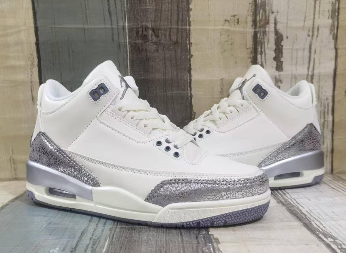 Air Jordan 3 Retro Sail/Cement Grey/Metallic Silver