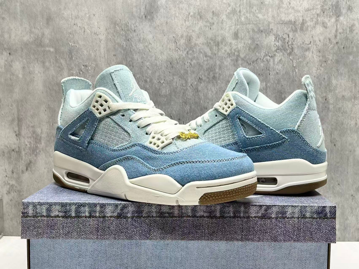 Women's Air Jordan 4 Retro TEX Worn Blue Denim
