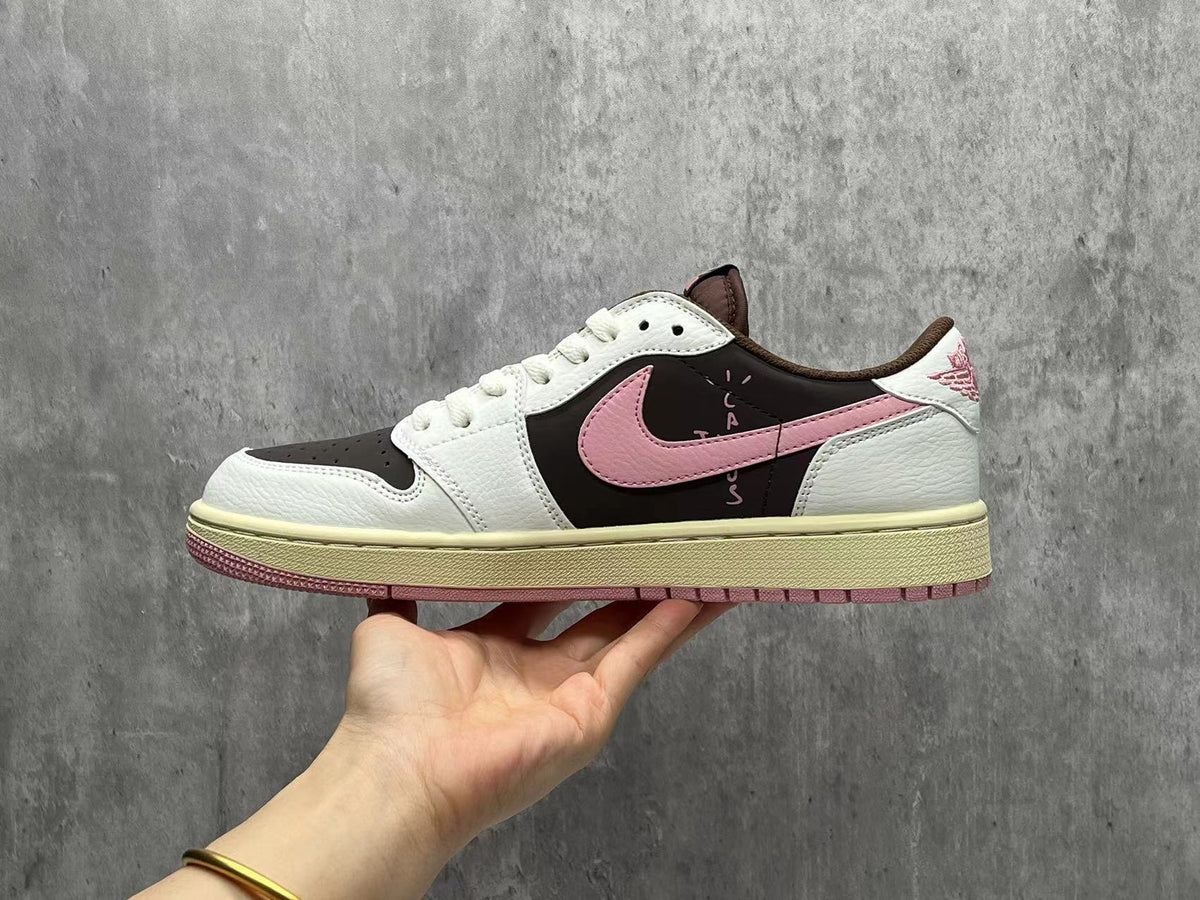 Custom Travis Scott x Air Jordan 1 Low OG SP “Reverse Mocha” Sneakers