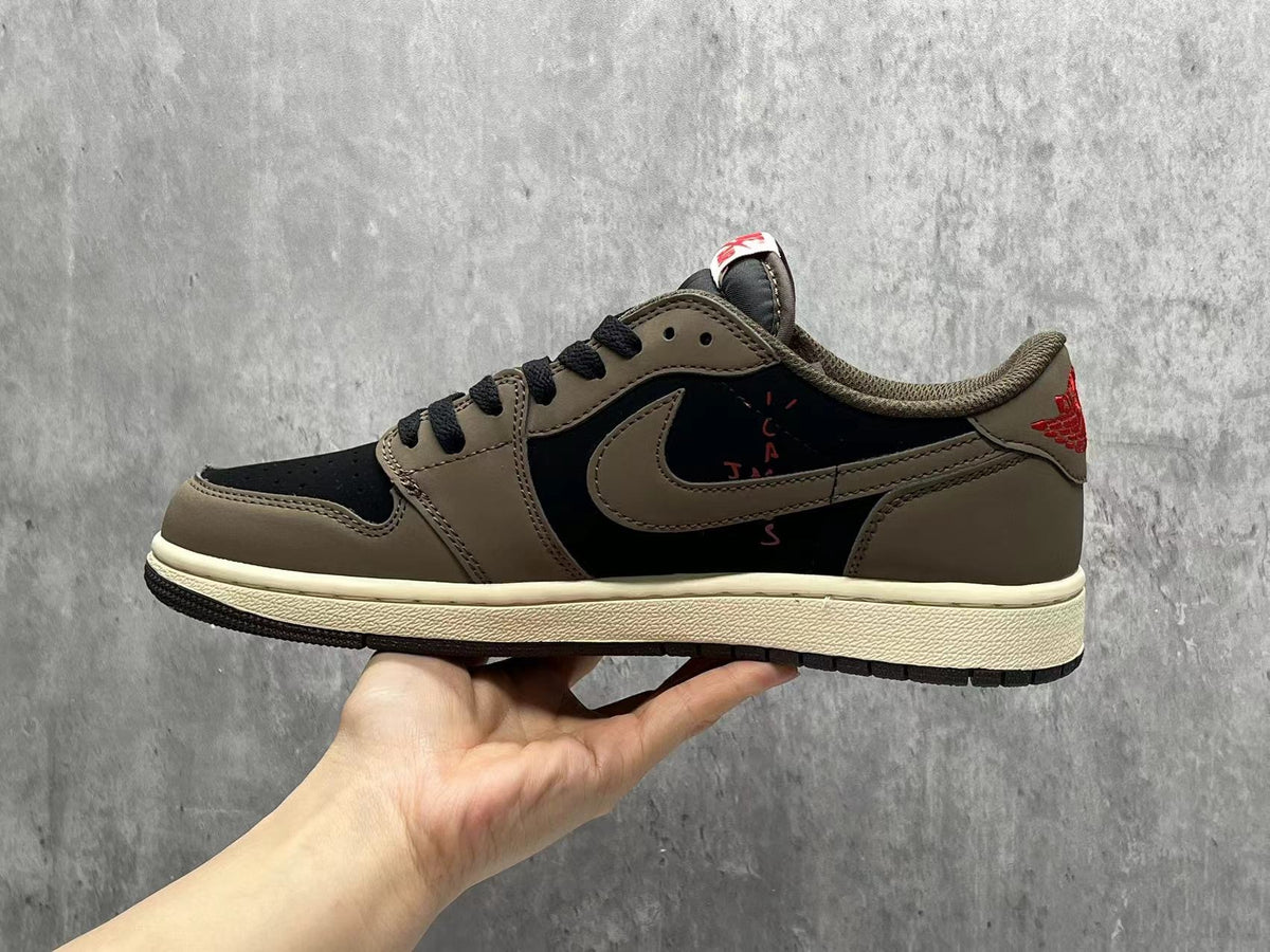 Air Jordan Black and White Leather Sneakers