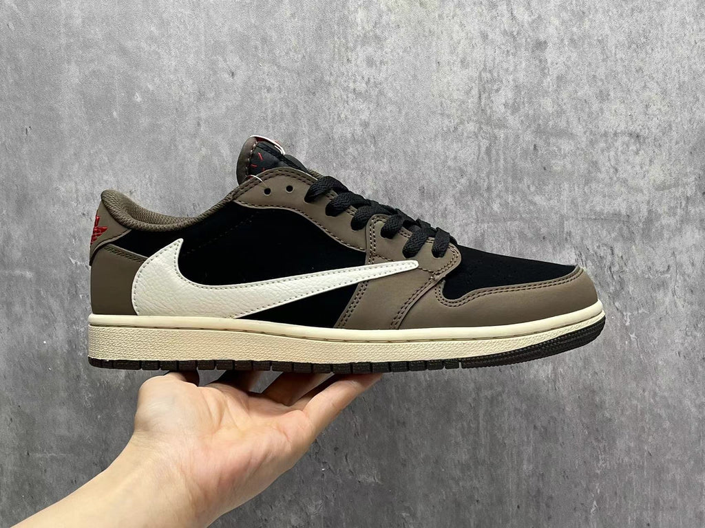 Air Jordan Black and White Leather Sneakers